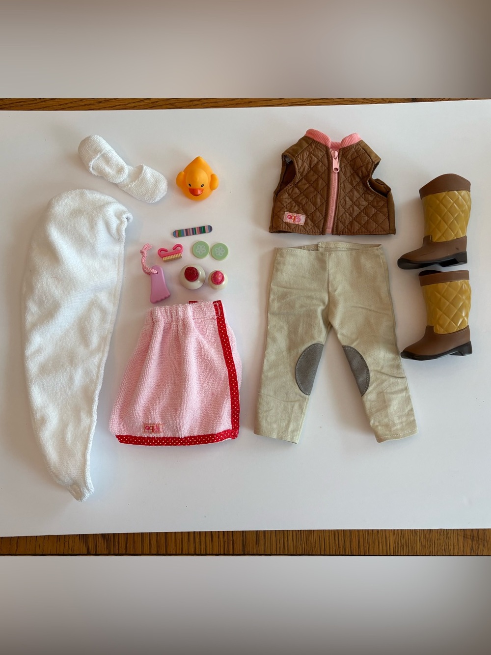 Our Generation 18” Doll Equestrian, Spa Day and Bath Outfits Many Marked Battat